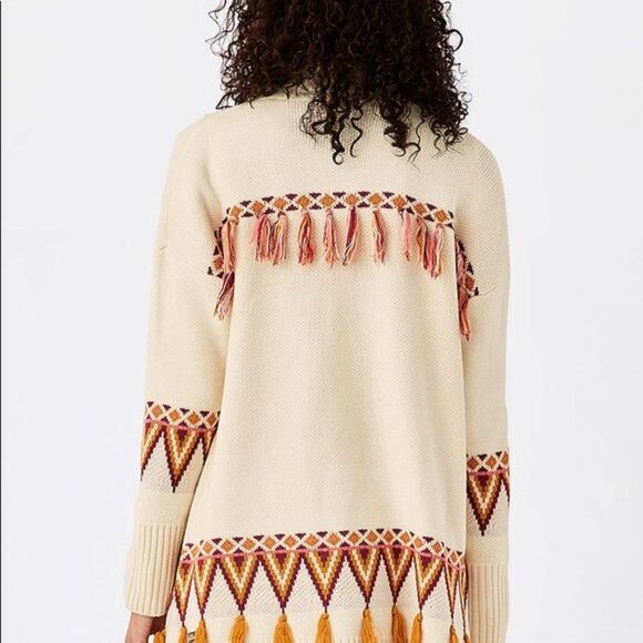 Matilda Jane Ginger Snap Fringe Moments With You Open Shawl Cardigan Sweater - M - Picture 2 of 15